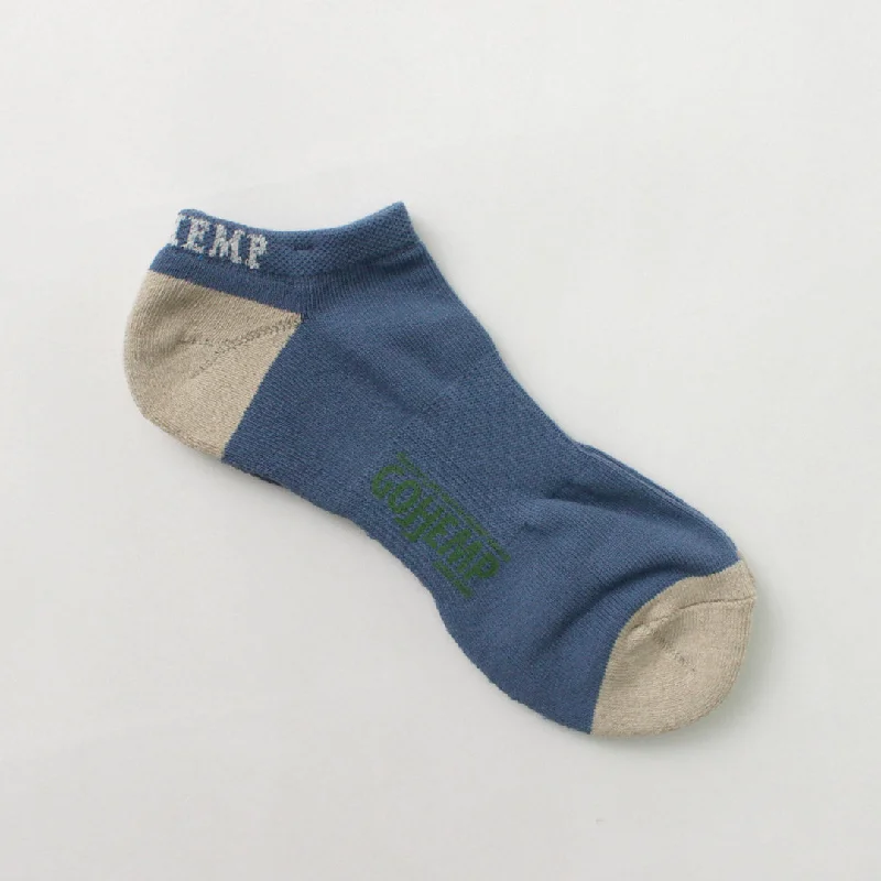 Modern polka socks-GOHEMP / Panel Pile Ankle Socks