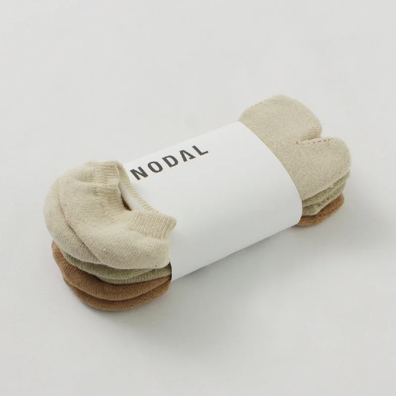 Casual striped crew-NODAL / Organic cotton 3-pack ankle socks