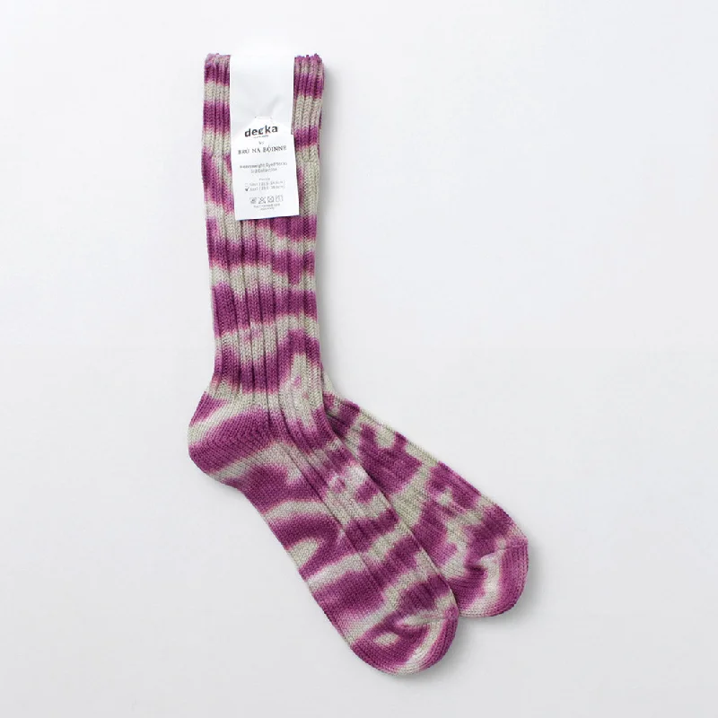 Striped cotton socks-DECKA QUALITY SOCKS / Heavyweight tie-dye socks