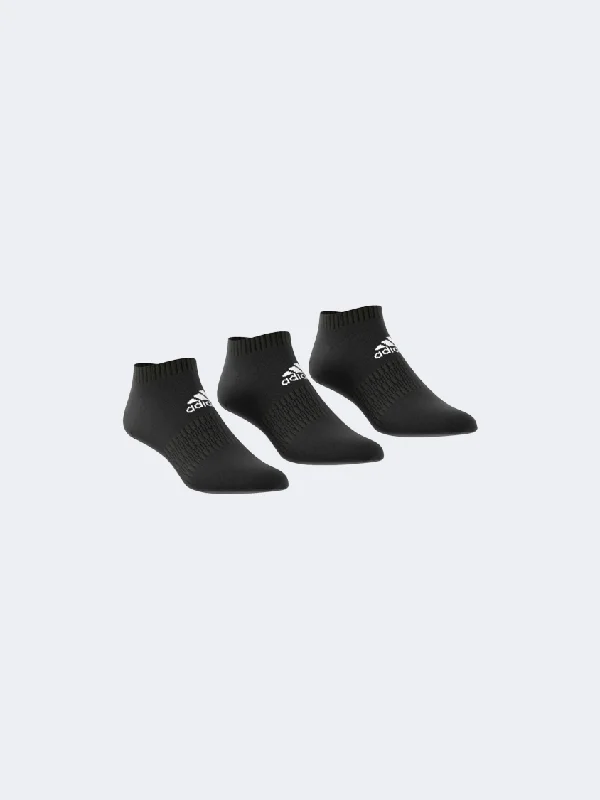 Casual thermal socks-Adidas Cush Low 3Pp Unisex Training Sock Black Dz9385