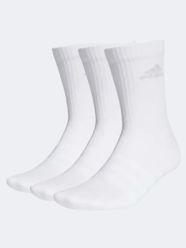 Organic cozy socks-Adidas Cushioned Unisex Training Sock White/Light Grey