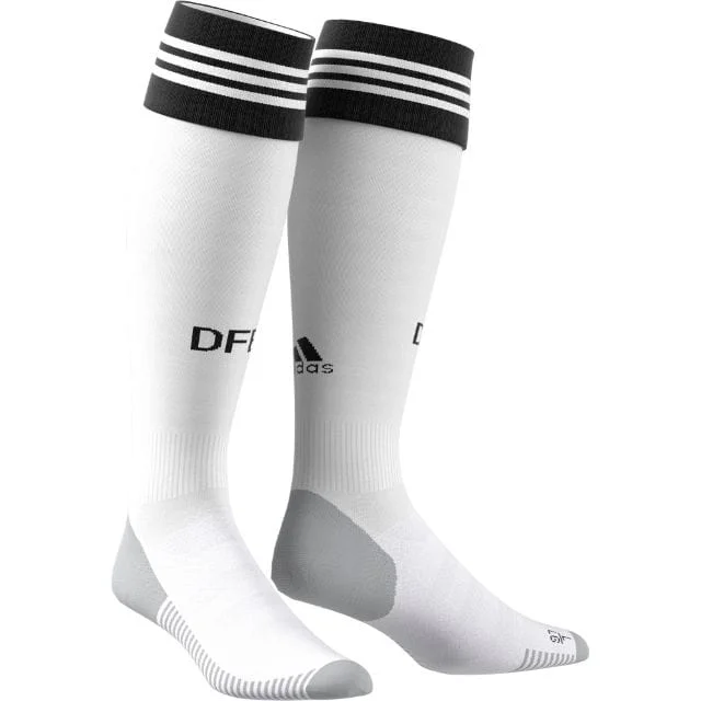 Casual running socks-Adidas Dfb H Socks Unisex Football Sock White/Black Fs7597