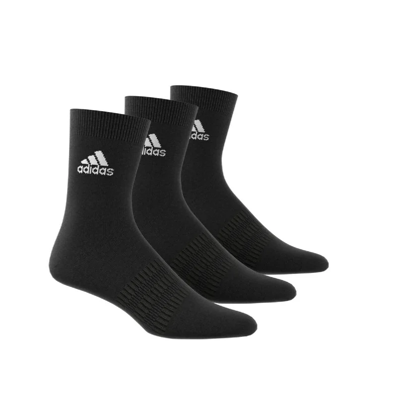 Compression running socks-Adidas Crew Socks 3 Unisex Training Sock Black