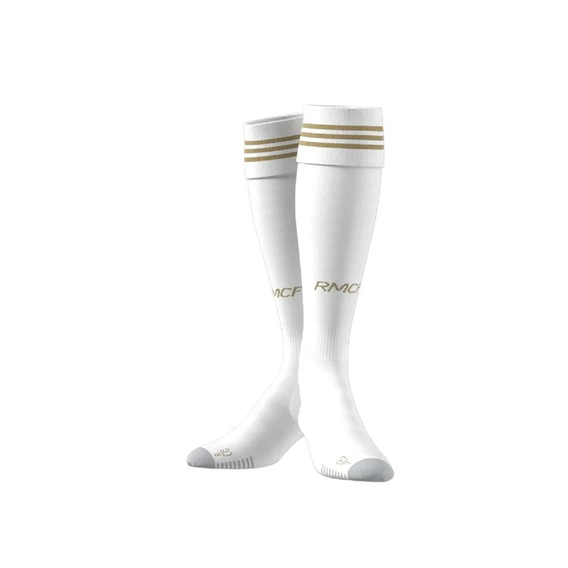 Modern thermal socks-Adidas Real H So Unisex Football Sock White/Gold Dw4452