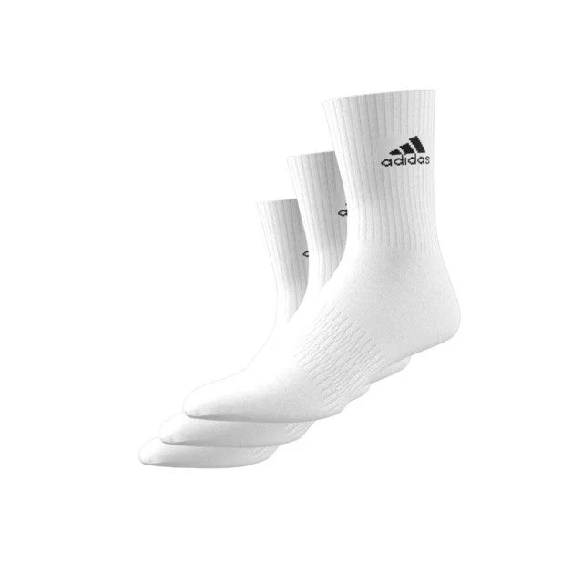 Lightweight knit socks-Adidas Unisex Training Dz9356 Cush Crw 3Pp White/White/Black