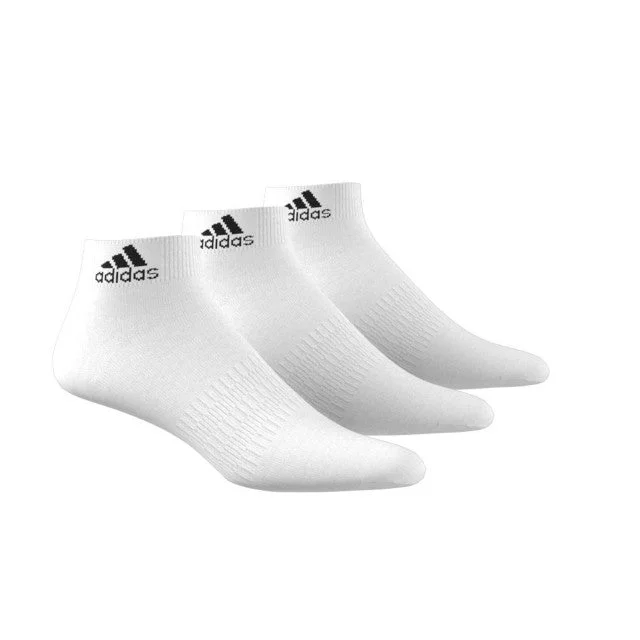 Trendy cotton socks-Adidas Unisex Training Dz9435 Light Ank 3Pp White/White/White