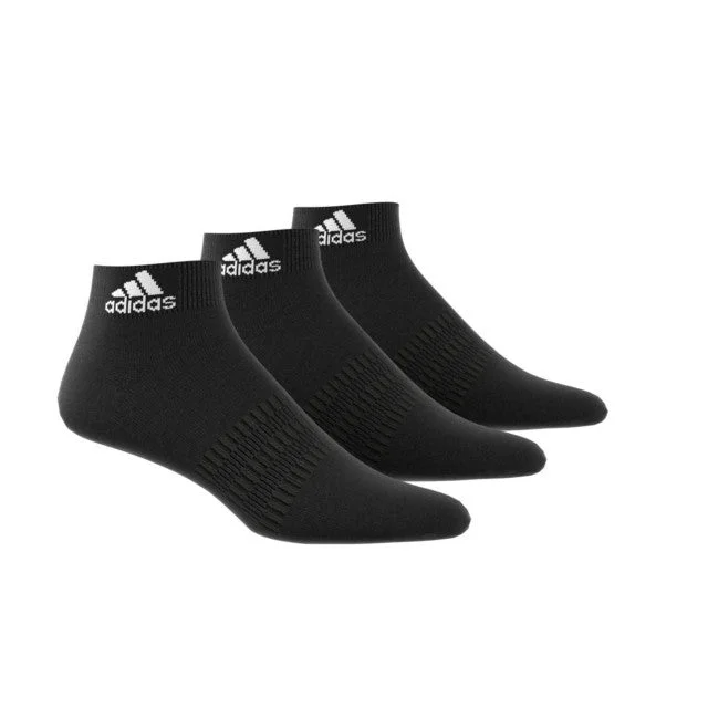 Thin alpaca socks-Adidas Unisex Training Dz9436 Light Ank 3Pp Black/Black/Black