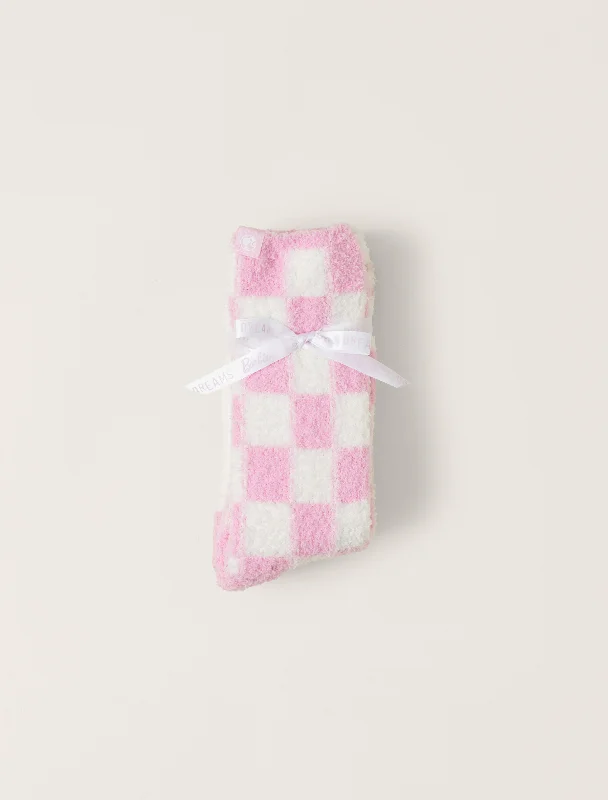 Adorable polka socks-Barefoot Dreams Cozychic 2 Pair Barbie Pink Multic Socks