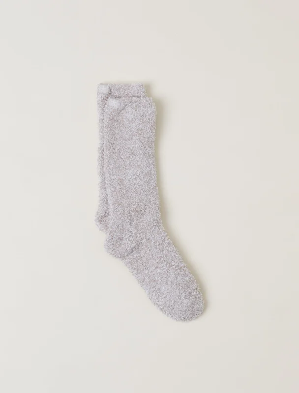 Playful striped socks-Barefoot Dreams Cozychic Heathered Socks