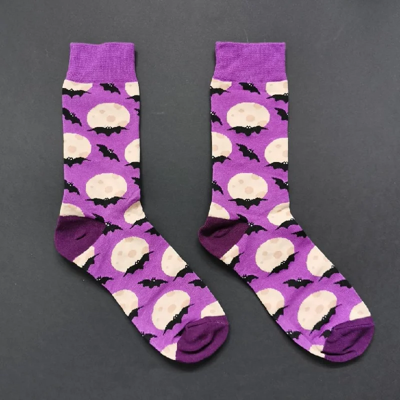 Trendy cotton socks-Bat Socks