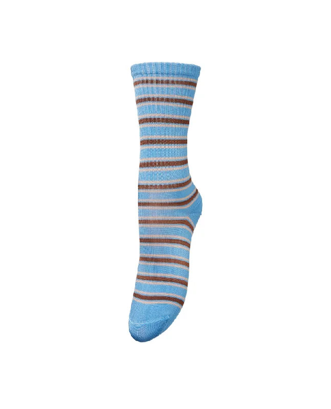 Warm striped crew-Beck Sondergaard Freedy Visca Blue Socks