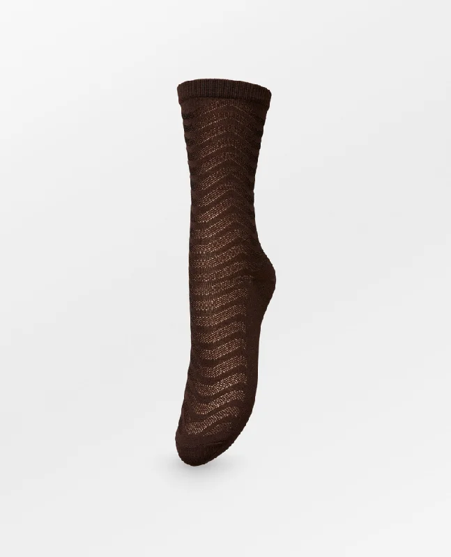 Soft merino socks-Beck Sondergaard Mina Fudge Brown Glitter Socks