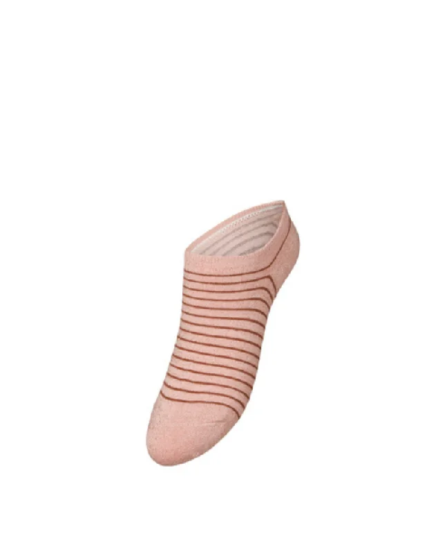 Vintage wool socks-Beck Sondergaard Stripe Peach Sneakie Socks