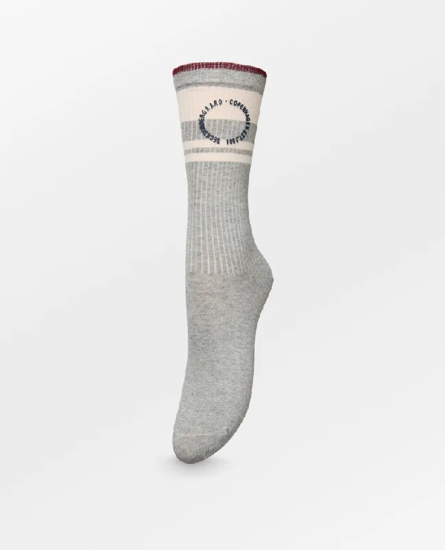 Cushioned trail socks-Beck Sondergaard Thalia Cotta Grey Blue Socks