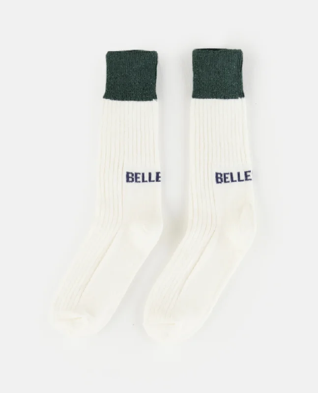 Sporty moisture-wick socks-Bellerose Vocin Ecru Socks