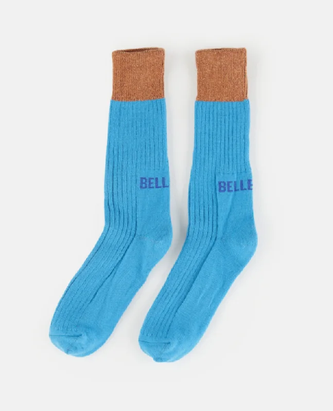 Modern polka socks-Bellerose Vocin Turquoise Socks