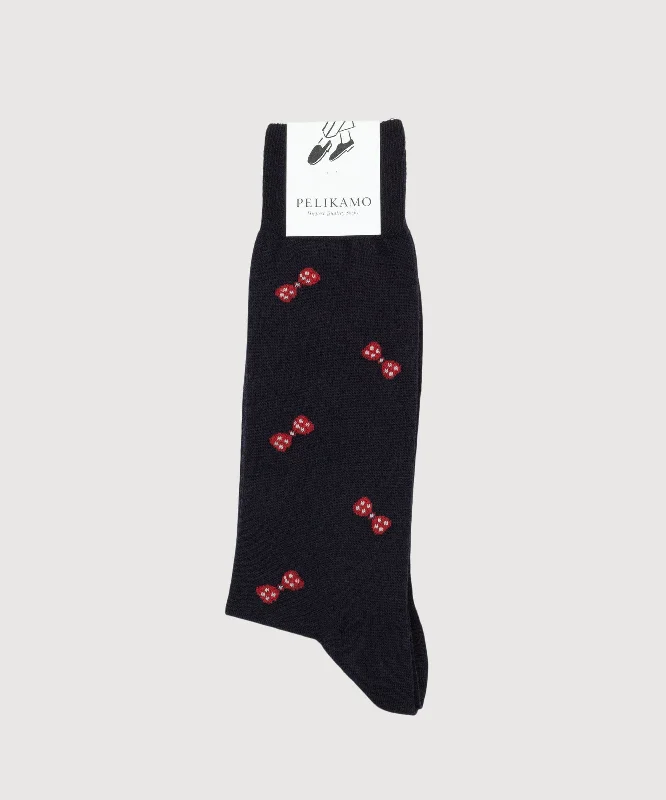 Grip holiday socks-Bow Tie Socks