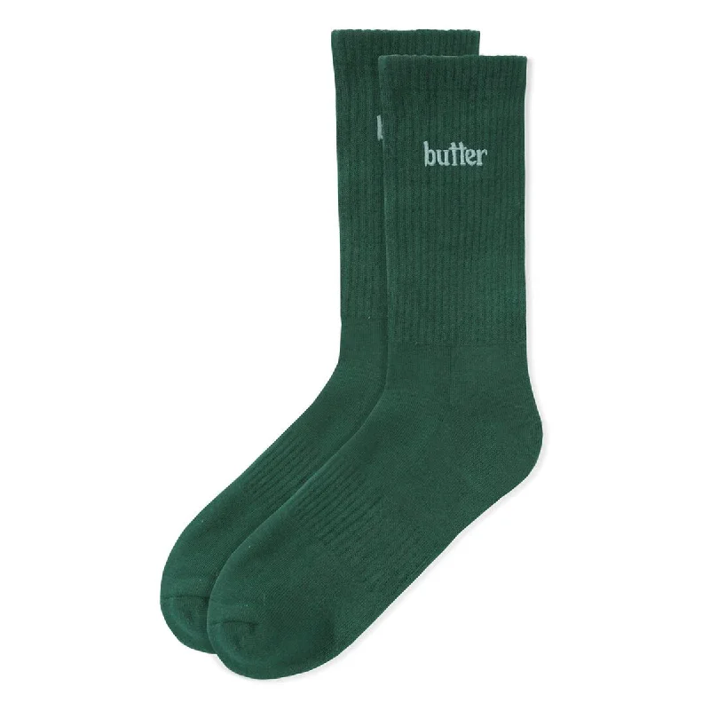 Athletic white socks-Butter Goods - Basic Socks Fern