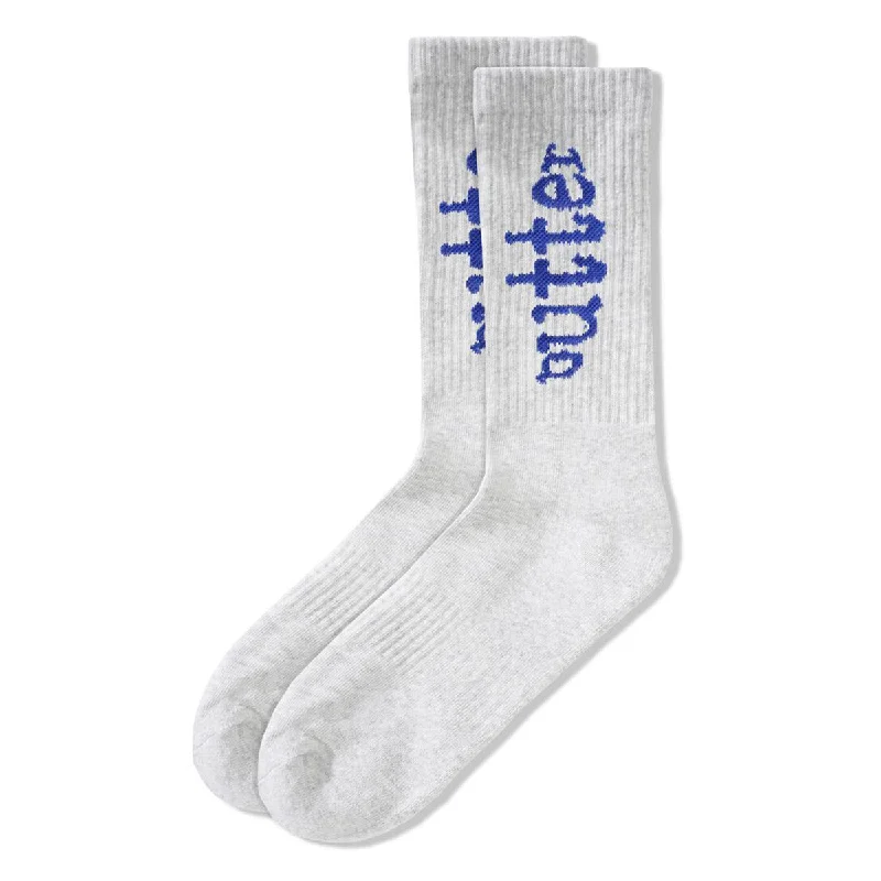 Classic navy socks-Butter Goods - Frenzy Socks Ash