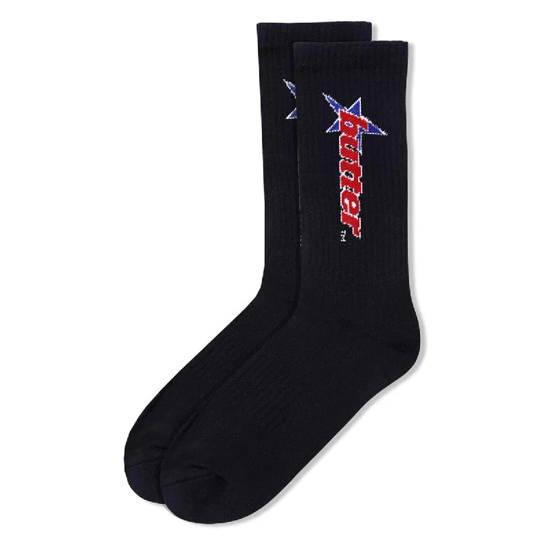 Breathable ankle socks-Butter Goods - Racer Socks Black