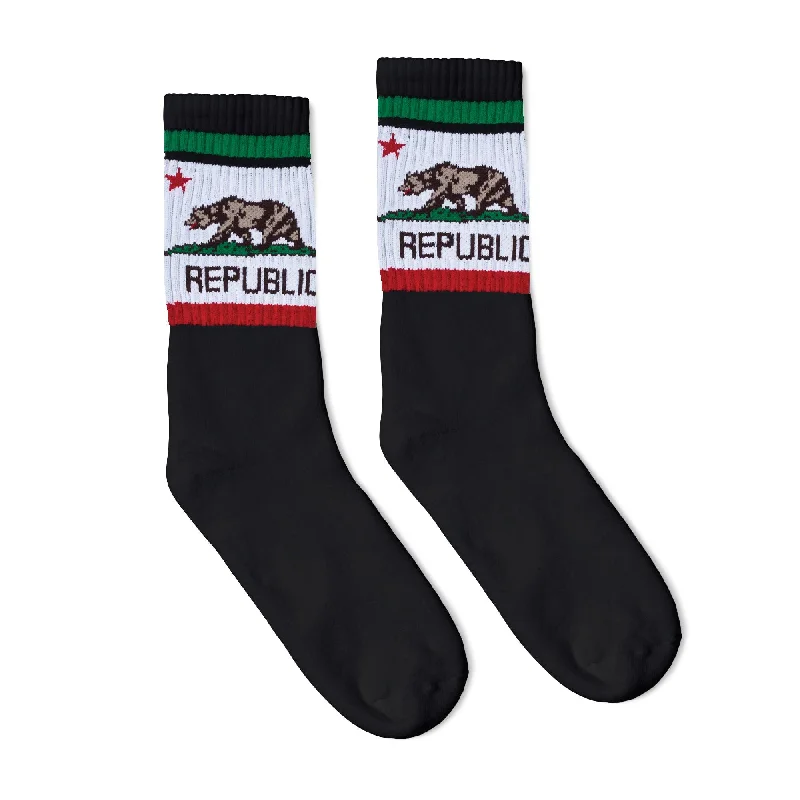 Luxury cozy socks-Cali Bear Socks | Black