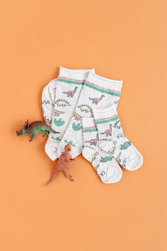 Athletic cozy socks-Dinosaur Sock: ADULT