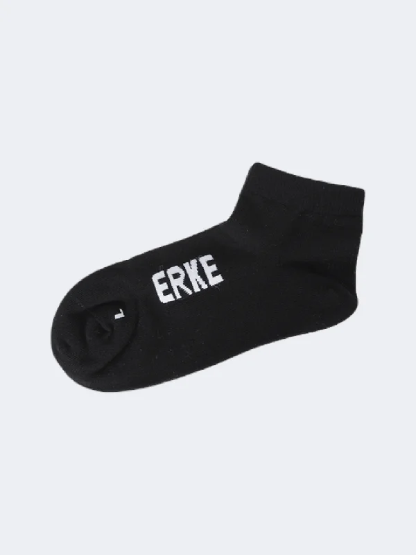 Sporty black socks-Erke Flat Men Training Sock Black