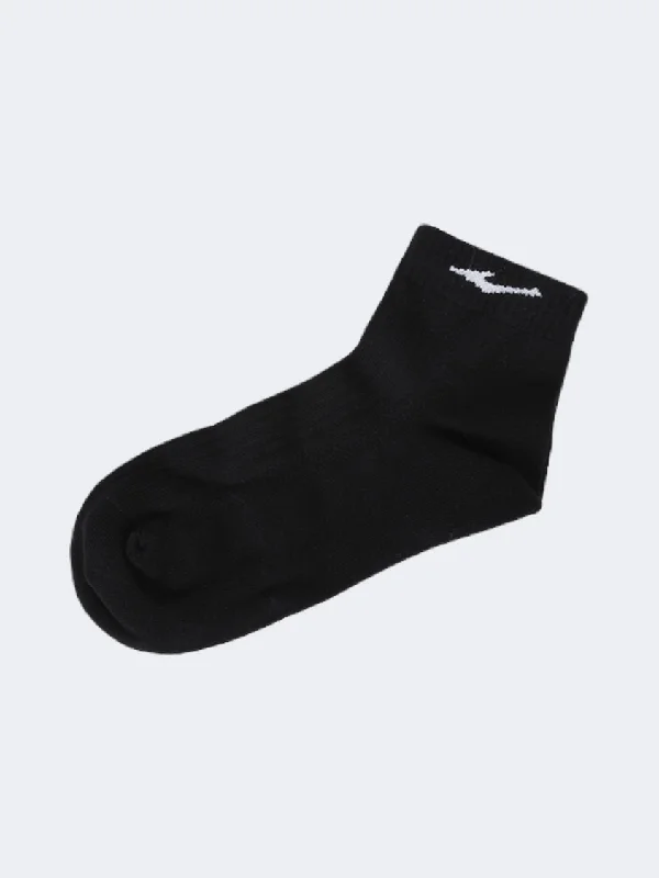 Plush striped socks-Erke Flat Men Training Sock Black