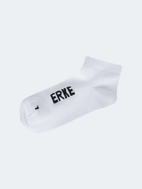 Lightweight striped socks-Erke Flat Men Training Sock White