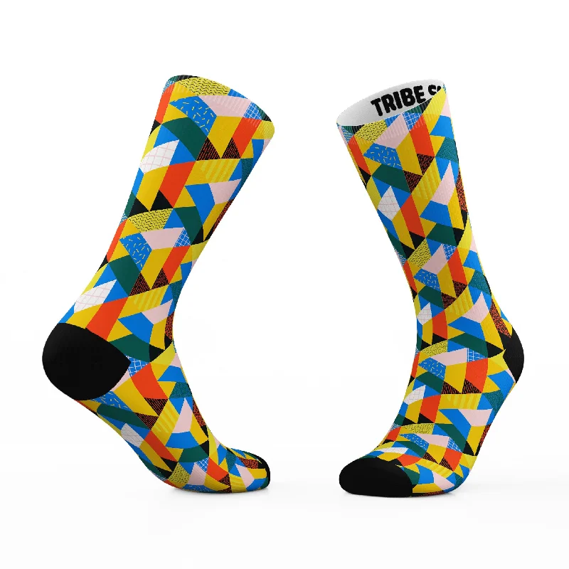 Soft organic socks-Geometric Kaleidoscope Socks