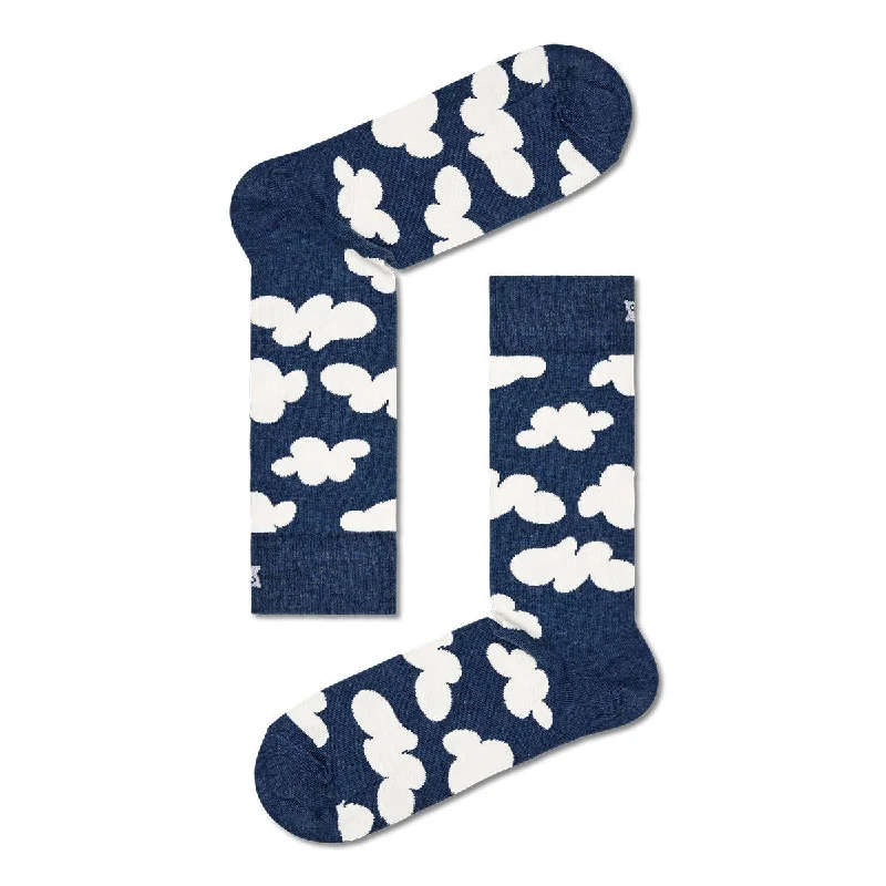 Soft alpaca socks-Happy Socks: Cloudy Socks - Navy