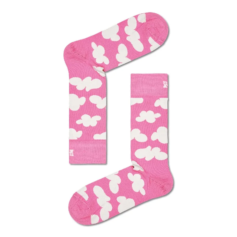 Lightweight thermal socks-Happy Socks: Cloudy Socks - Pink