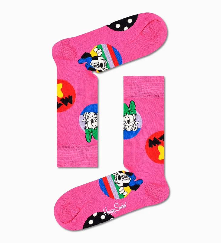 Breathable knit socks-Happy Socks: Daisy & Minnie Dot Socks