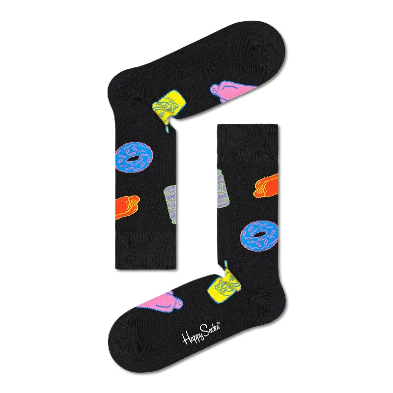 Casual bamboo socks-Happy Socks: Simpsons All You Can Eat Socks