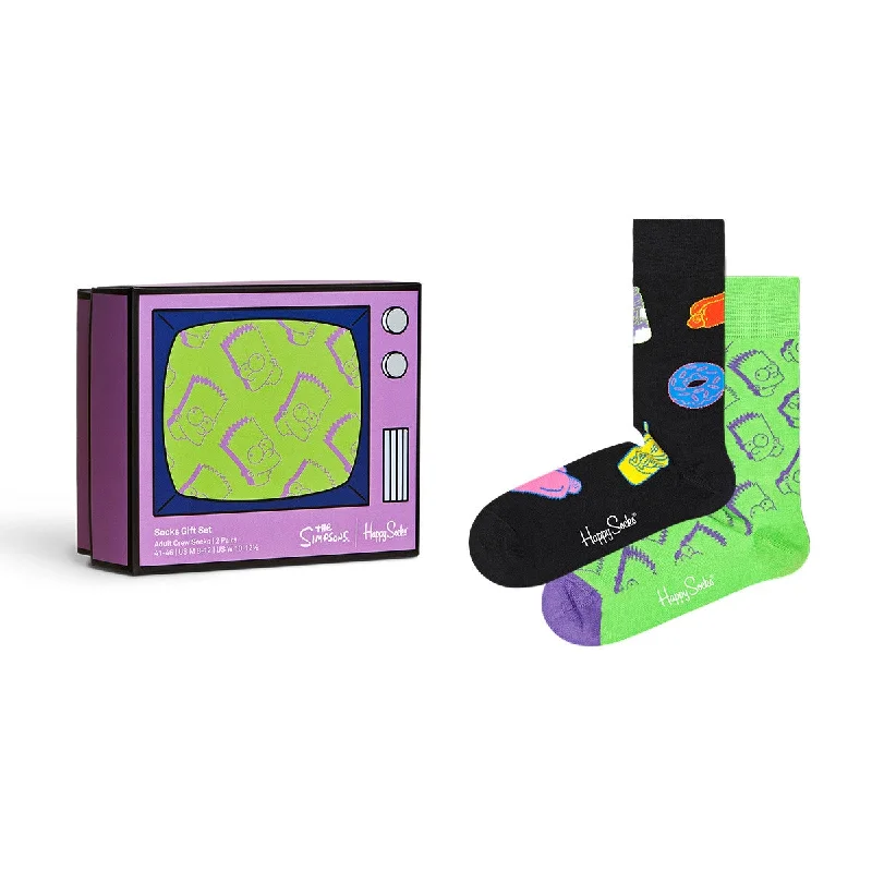 Thin yoga socks-Happy Socks: Simpsons Bart Special 2 Pack Gift Set