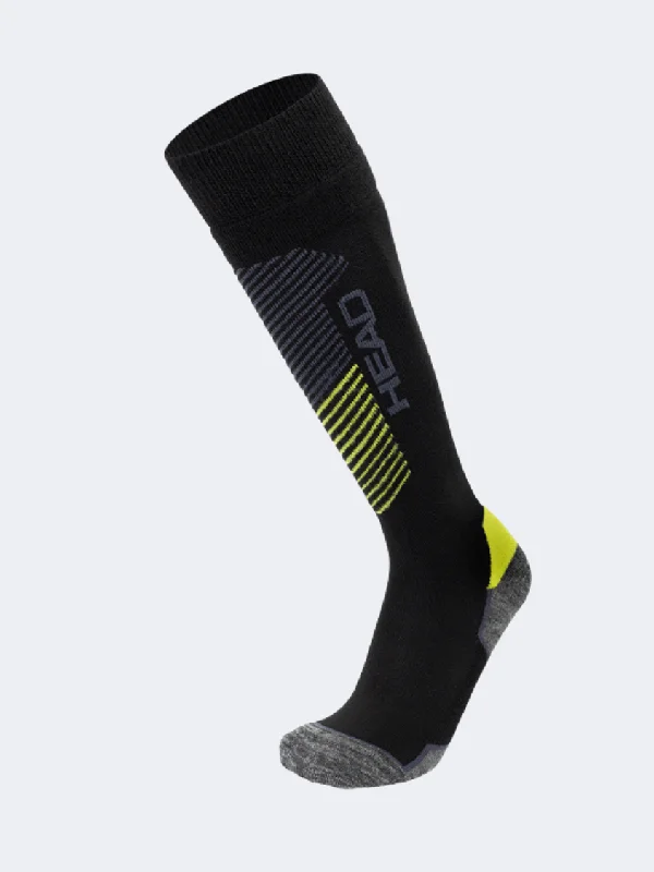 Breathable crew socks-Head Socks Advanced 1P Unisex Sock Black/Yellow