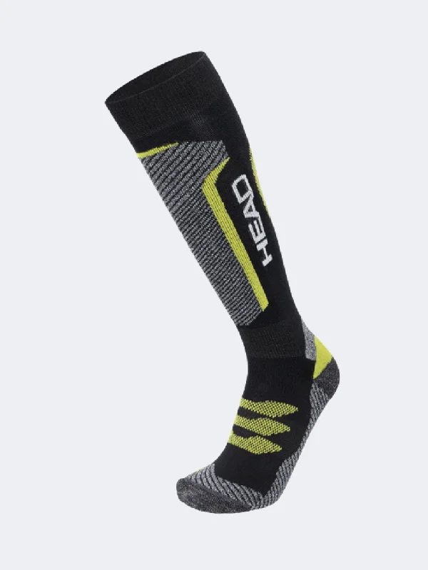 Luxury cotton socks-Head Socks Performance 1 P Unisex Sock Black/Lime