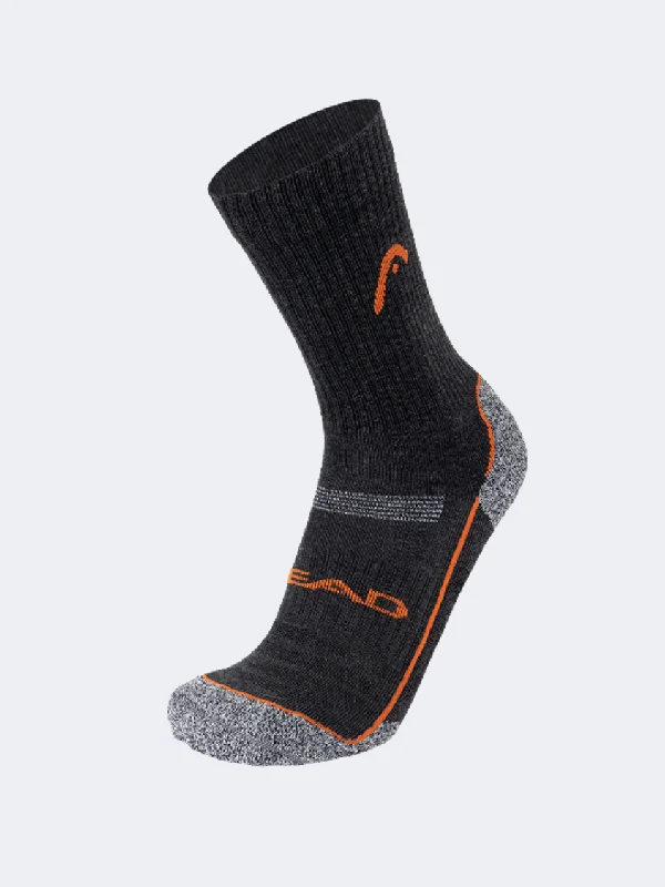 Bold animal socks-Head Socks Trekking Advanced 1P Unisex Sock Anthracite/Orange