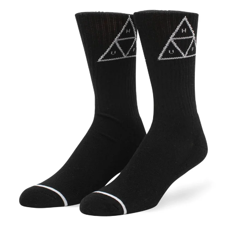 Compression gym socks-Huf - Set Triple Triangle Socks Black