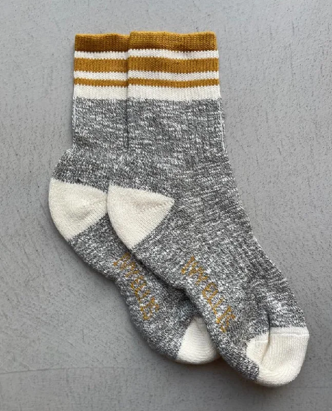 Minimalist black socks-Ivy Ellis Highland Coast Sinclair Grey Socks