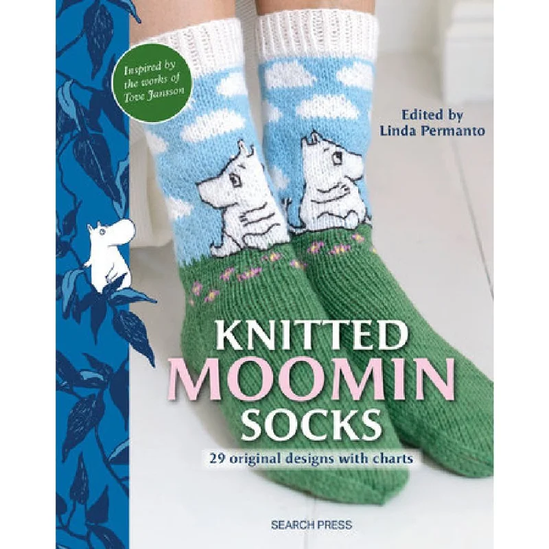 Modern athletic socks-Moomin Knitted Socks By Linda Permanto - Search Press