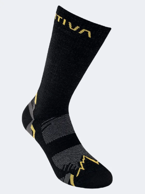 Thin alpaca socks-La Sportiva Men Hiking Sock Black/Yellow