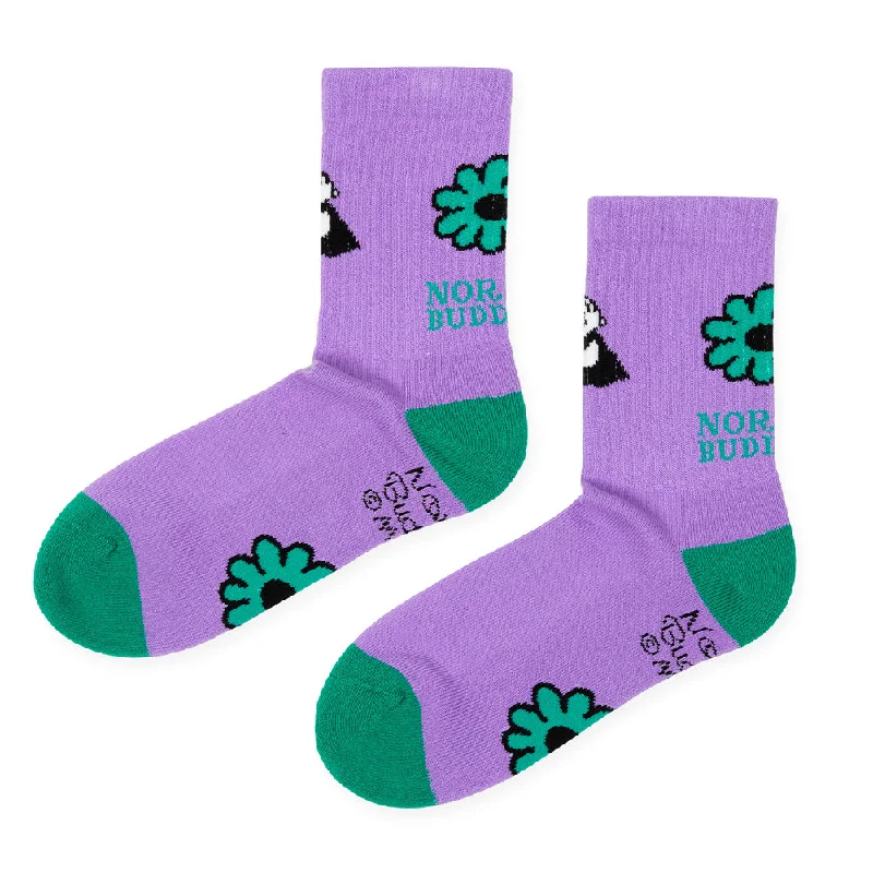 Formal cozy socks-Little My Ladies Retro Socks Violet - Nordicbuddies