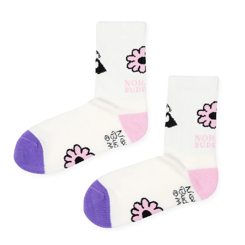 Soft thermal socks-Little My Ladies Retro Socks White - Nordicbuddies