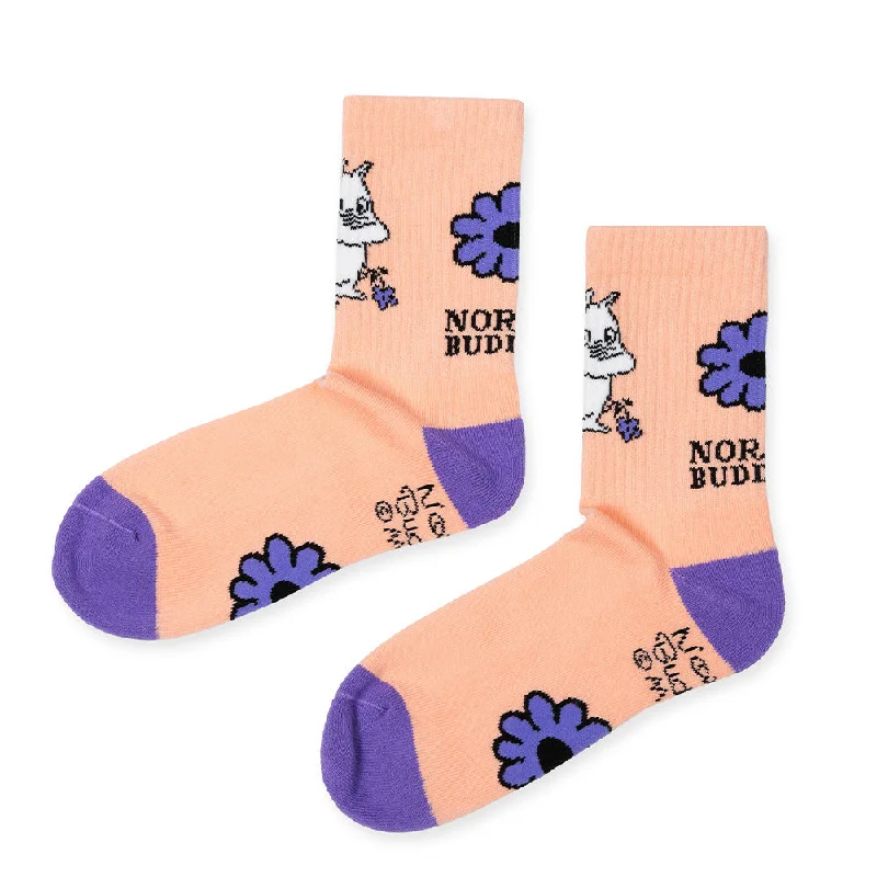 Modern thermal socks-Moomintroll Ladies Retro Socks Peach - Nordicbuddies