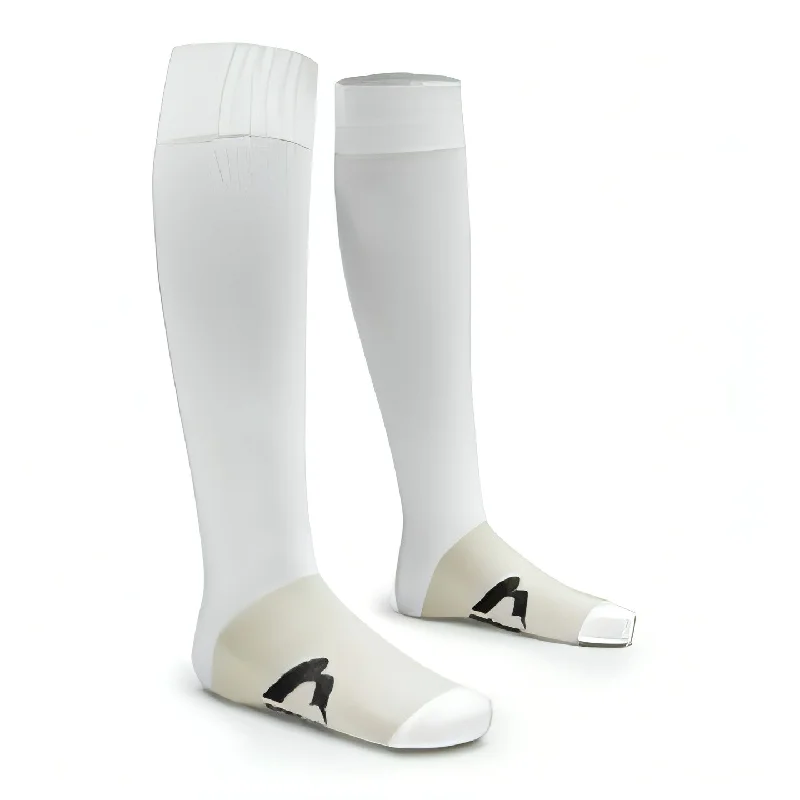 Anti-slip running socks-More Mile Pro Football Socks Junior - White