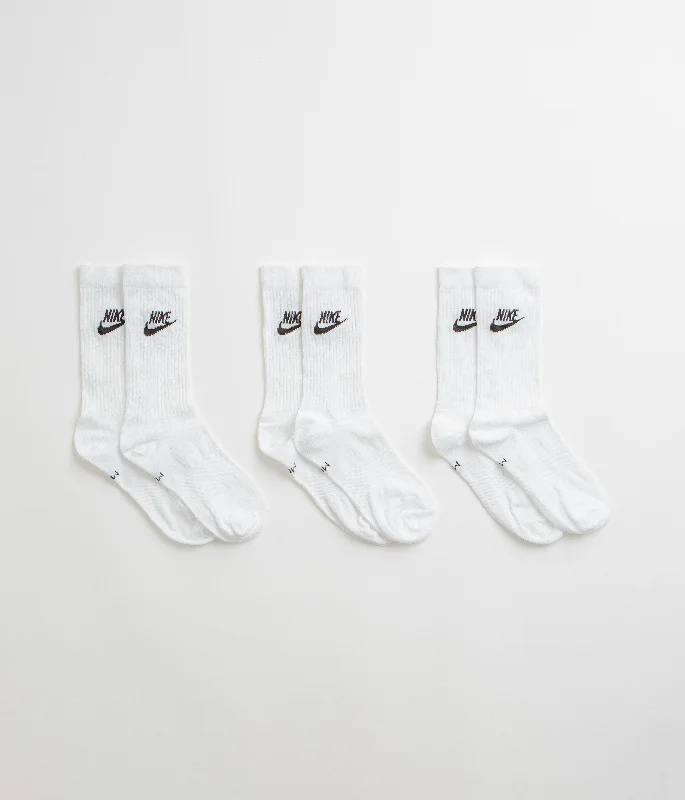 Thermal fuzzy socks-Nike Everyday Essential Crew Socks (3 Pair) - White / Black / Black