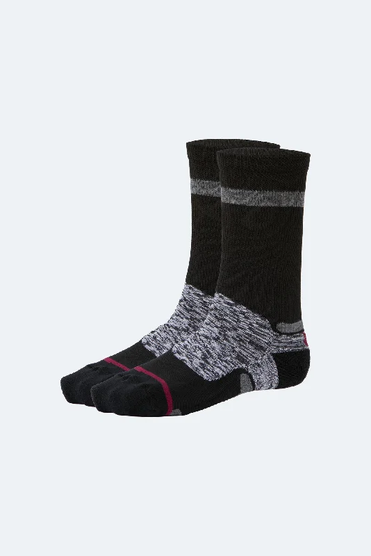 Organic knit crew-Oil And Gaz Sporty Unisex Hiking Sock D-Grey/L-Grey/Black/Brg