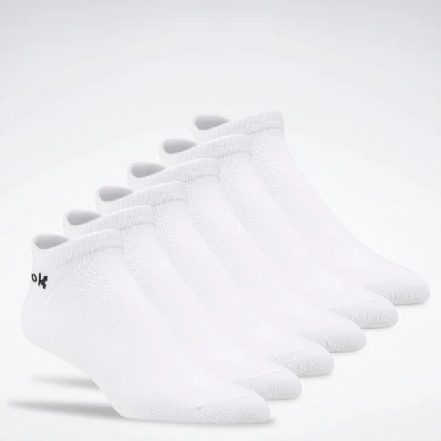 Casual mid-calf socks-Reebok Active Core Low-Cut 3 Pairs Unisex Training Sock White