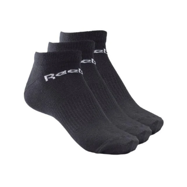 Minimalist floral socks-Reebok Active Core Low-Cut 3 Pairs Unisex Training Sock Black